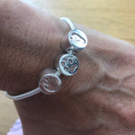 Handprint bracelet Circle Bead with Rose Gold - Little Fingers 'n' Toes