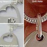 Wavy Heart Handprint Necklace – Rose Gold & Sterling Silver Personalised Jewellery - Little Fingers 'n' Toes