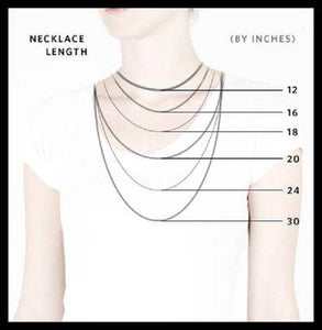 FINGERPRINT JEWELLERY NECKLACE LENGTH GUIDE