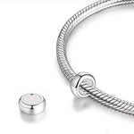 Pair of Silver Stopper Beads for Fingerprint Jewellery - Little Fingers 'n' Toes