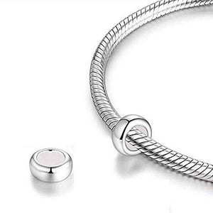 Pair of Silver Stopper Beads for Fingerprint Jewellery - Little Fingers 'n' Toes